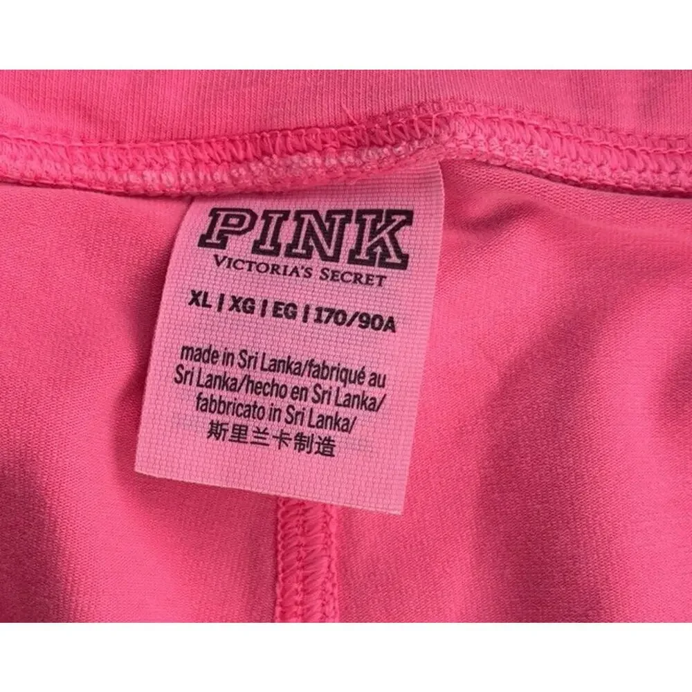 Vintage Y2K Victoria's Secret All PINK Sz XL Boot Yoga Pants V Front Flare 90's - Picture 9 of 9